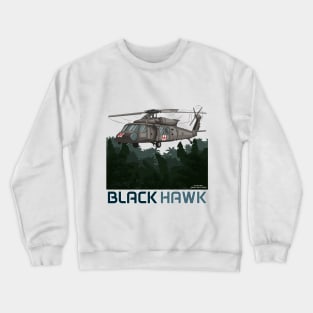 Black Hawk Tactical Helicopter Military Armed Forces Novelty Gift Crewneck Sweatshirt